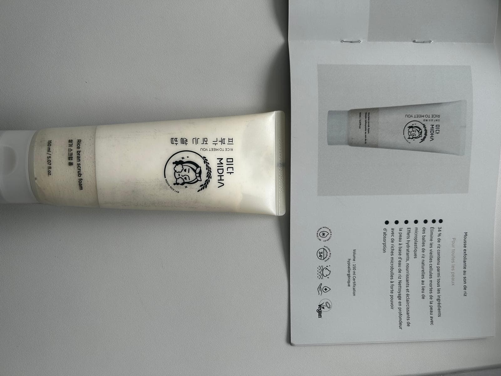 MIDHA Rice Bran Scrub Foam